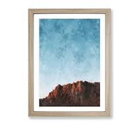 Joshua Tree National Park Painting Modern Framed Print | A2 Oak Framed Wall Art | Ready to Hang | Modern Floral Picture | Living Room Bedroom Lounge Office
