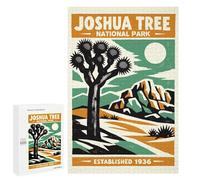 Joshua Tree National Park Poster - Challenging Puzzle for Adults, 1000 PCS, Housewarming Gift, for Mindful Indoor Entertainment