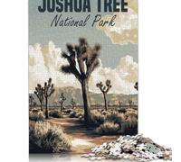 Joshua Tree National Park Poster Puzzle Jigsaws 500 Pieces for Adults Wooden Puzzles for Teenagers Gifts Educational Game Challenge Toy 500pcs (52x38cm)