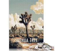 Joshua Tree National Park Puzzle 500 Piece Adult Jigsaw Puzzle Wooden Puzzles for Adults Teenagers Teenager Man Woman Gift 500pcs (52x38cm)