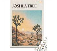 Joshua Tree National Park Sunset 70x50cm 1000pcs Jigsaw Puzzle, 1000 Piece | For relaxed holiday time: Adult jigsaw puzzle with 1000 pieces is well suited to quiet nights during Christmas and New Year.