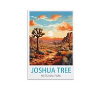 Joshua Tree National Park Vintage Travel Poster 08x12inch(20x30cm) Canvas Print for Living Room, Bedroom, Dorm, Home, Office Wall Decoration