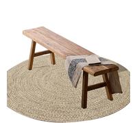 JOSIAHCQ Farmhouse Entryway Wood Dining Bench Seat Wooden End of Bed Bench Indoor Narrow Window Bench for Bedroom Dining Table Living Room Kitchen Hallway(140cm(55.1in))