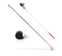 Josimgalo 26 Inch Twirling Baton - Stainless Steel Shaft Rod for Lighter Feel Ideal for Beginners Complete with Dance Ribbon and Grip Tape
