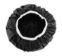 Joskeijky 1Pcs Household Waterproof Shower Cap, Swimming Cap, Hotel Elastic Shower Cap Hair Set (Black)