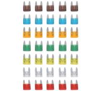 Joskeijky 35 Piece MIXED Mini Blade Fuse AUTO Car Motorbike 5 7.5 10 15 20 25 30 AMP