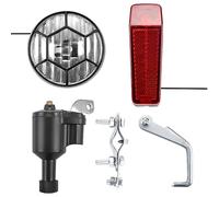 Joskeijky Bike Light Bicycle Motorized Bike Friction Generator Dynamo Headlight Tail Light Kit 6V 3W Bike Accessories