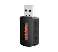 Joskeijky Car Bluetooth 5.4 Aadapter FM USB Transmitter Receiver Handsfree Call Auto LED Display Audio Music Wireless Receiver