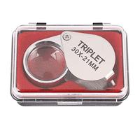 Joskeijky Portable 30x Power 21mm Jewelers Magnifier Gold Eye Loupe Jewelry Store Magnifying Glass With Exquisite Box