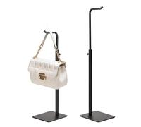 Josmimic 2 Pack Purse Holder Handbag Display Stand: Hanger Rack Showing Bags, Purses, and Wreath, Adjustable Black Hook Stand for Tabletop, Closet, Desk, and Retail Use for Vendors