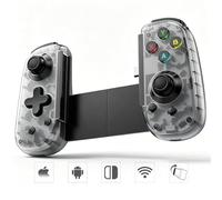 Joso Mobile Game Controller with USB-C Plug & Play, Wireless & Wired Gamepad for iPhone/Android & Switch with Hall Effect Joysticks/Dual Vibration/Turbo, Supports Cloud Gaming & Streaming (Black)