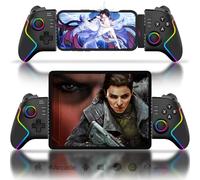 Joso Phone Controller for iPad 13" & Tablet, iPhone Controller Android Control with Hall Joysticks/Triggers/Macro/Turbo/RGB Light, and Clamp Lockable iPad, Play P5/P4/Xbox/PC Streaming & Cloud Gaming
