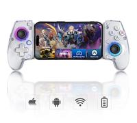 Joso Phone Controller for iPhone/Android, Wireless Controller with Turbo/RGB Lighting/6-Axis/Dual Vibration, Handheld Gaming Gamepad Support Phone Case Play P5/P4/Xbox/PC Streaming & Cloud Gaming