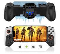 Joso Phone Game Controller for iPhone/Android/PC/Switch with Cooler, Wireless Controller for Android iOS Switch with 2 Back Button Macro Programmable/Vibration, Play COD, Genshin Impact, Emulators