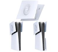Joso Upper 2 Faceplate for PS5 Slim, Replacement Plates with Cooling Vents Compatible with PS5Slim, Console Covers White Vented for PS5 Slim