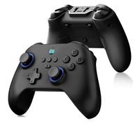 Joso Wireless Controller for Switch/PS4/Android/iOS/PC Gaming Controller with Phone Holder/Double Trigger Key/Hall Effect/Turbo/Macro programmable/Remote Play/Xbox Cloud Gaming/Steam Black