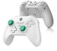 Joso Wireless Controller for Switch/PS4/Android/iOS/PC Gaming Controller with Phone Holder/Double Trigger Key/Hall Effect/Turbo/Macro programmable/Remote Play/Xbox Cloud Gaming/Steam White
