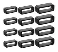 Josojoou 12Pcs Watch Band Loops, 18mm/20mm/22mm Silicone Watch Strap Holder Loops, Soft Watch Band Holder Keeper Retainer Fastener Ring Replacement for Smart Sport Watches Parts