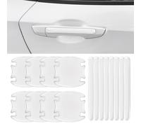 Josojoou 16PCS Car Door Handle Protector, Transparency Anti-Scratches Cup Protector, Waterproof Door Handle Protectors for Most Car