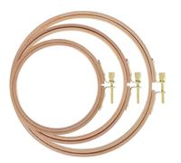 Josojoou 3Pcs Cross Stitch Hoop 4/5/6Inch Small Embroidery Hoop Round Beech Wooden Embroidery Hoops for Embroiderys, Sewing and Home Ornaments