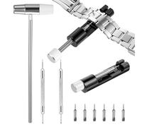 Josojoou 5Pcs Watch Band Tool Repair Kit, Stainless Steel Watch Link Removal Kit, Adjustable Bracelet Strap Sizing Tool with Extra Pins
