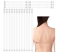 Josojoou 6 Sets Clear Bra Straps, Invisible Adjustable Non-Slip Shoulder and Back Straps for Strapless Bras, Transparent Bra Straps for Women, Dance Bra, Evening Dresses, 18Pcs