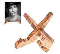 Josojoou Now Playing Vinyl Record Stand, 1 Second Assemble Single Wood Holder Stand, Retro Wooden Album Record Player Accessories for Displaying, Gifts - Rustic Brown