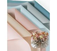 JOSON 30 sheets/6 colors Korean style waterproof solid color flower wrapping paper, florist bouquet paper, DIY crafts, gift packaging or gift box packaging, 23x23 inches