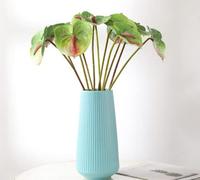 JOSON 6 PCS 27" Simulation Large Artificial Anthurium Lily Flowers Permanent Flower for Home Decoration Bouquet and Green Leaf， Wedding Festival Decoration Flower Arrangement (Green)