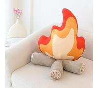 JOSON Fun Campfire Plush, Simulation Flame Plush Toys, Outdoor Camping Room Decoration, Suitable for Boys and Girls Christmas, Birthday Surprise Gift (Large), Red