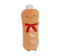 JOSON Toast Bread Plush Pillow, Soft and Interesting Food Plush Sofa Cushion with red Scarf, Suitable for Birthday, Valentine's Day (Long Toast)