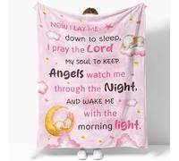 JOSOSO Baptism Gifts for Girls, Christening Gifts for Girls, Girl Christening Gift, Christian Gifts for Women/Daughter/Baby Girl, New Born Baby Gift Blanket 130x100CM