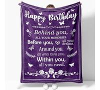 JOSOSO Birthday Gifts for Women Blanket 50”X60”, Birthday Gift for Her, 18th 40th 50th 60th Birthday Gifts for Women girls, Birthday Decorations for Wife Mum Nanny Daughter Sister Friends Throw