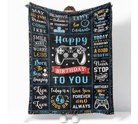 JOSOSO Boys Birthday Gifts Blanket 50”X60”, Gamer Gifts for Boys, Birthday Gifts for Boy, Gaming Gifts, Cool Presents for Boy Son Brother Grandson Throw