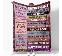 JOSOSO Retirement Gifts for Women Blanket 50”X60”, Retirement Decorations, Retirement Gift Ideas Leaving Gifts for Colleagues Women Throw