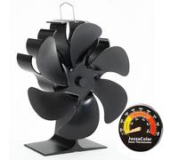 JossaColar Log Burner Fan Silent Operation | 6-Blade Stove Fans Log Burners | Fire Fan Wood Burner Fans Heat Powered | Fan for Wood Burning Stove | Fireplace Accessories Tools