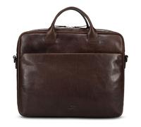 Jost laptop bag cross body bag with laptop compartment Glasgow Business Bag 1C Brown dark brown
