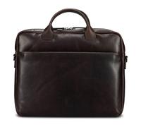 JOST laptop bag cross body bag with laptop compartment London Business Bag 1C. Brown dark brown