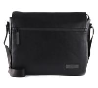 Jost Stockholm Messenger bag leather 38 cm laptop compartment black