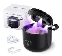 Jostart Ultrasonic Retainer Cleaner,48khz Cordless Dental Pod with UV-Light,3 Models Portable Sonic Cleaner for Dentures Braces Mouthguard Jewellery