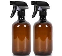 Josteve Cleaning Spray Bottles Hair Water Spray Bottle Plants Mister Sprayer Durable Trigger, Refillable, Clear Plastic 2x 500ml (3Pcs Misting Head) Empty Gardening Atomizer Hair Mister Mist