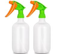 Josteve Cleaning Spray Bottles Hair Water Spray Bottle Plants Mister Sprayer Durable Trigger, Refillable, Clear Plastic 2x 500ml (3Pcs Misting Head) Empty Gardening Atomizer Hair Mister Mist