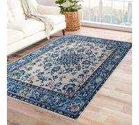 JOSUE Indoor Outdoor Rug - Large Boho Rugs Bohemia Seascape Rugs for Living Room Bedroom, Washable Non Slip Soft Large Carpet(Blue 17)-240x300cm