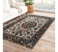 JOSUE Indoor Outdoor Rug - Large Boho Rugs Bohemia Summer Carpet, Washable Non Slip Small Rug, Soft Low Pile Patterned Area Rug & Home Decor(Beige 23)-90x120cm