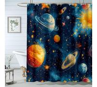 JOSUE Plant Fabric Shower Curtain Starry sky Shower Curtian Bathroom, Waterproof Quick-Drying Fabric Bathroom Shower Curtain Set, Machine Washable-200 * 150cm(79"*59")