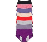 JosuE Upgrade High Waist Leak Proof Panties, 8 Pack Leak Proof Plus Size Women's Panties(8 Color, L)