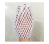 JOSUR 100pcs Fruit And Vegetable White Net Cover, Shock-proof Protective Cover Foam Net Pack Strawberry Orange Net Bag(14X6CM)