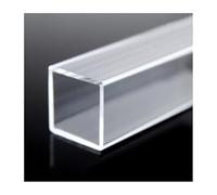 JOSUR 1pcs Acrylic Square Tube length 410mm, For Garden Supplies 10~100mm Side Acrylic Square Pipe Hollow Duct Transparent Tube PMMA Tubing(20x20x2mm)