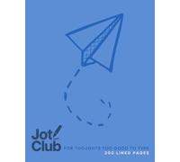 Jot Club 8x10” Lined Notebook - 200 Pages, Paper Plane Pastel Design - Aesthetic Journal for Writing, Notes, and Ideas - Soft Gloss Cover Stationery: For thoughts too good to type