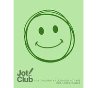 Jot Club 8x10” Lined Notebook - 200 Pages, Smile Pastel Design - Aesthetic Journal for Writing, Notes, and Ideas - Soft Gloss Cover Stationery: For thoughts too good to type
